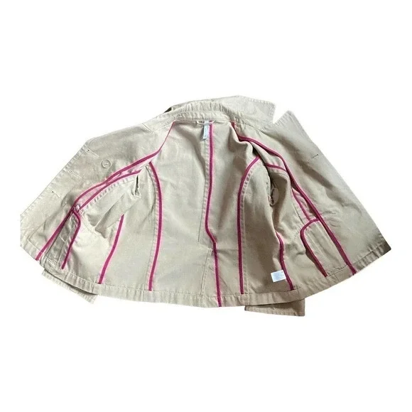 Vintage Old Navy Khaki Long Sleeve Jacket Women’s Size Small Beige Work Casual - Picture 5 of 14